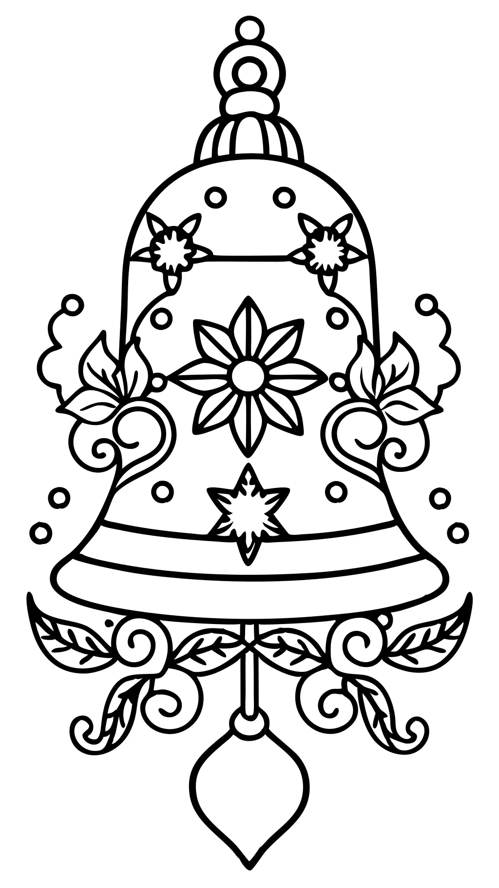 coloring page of a bell